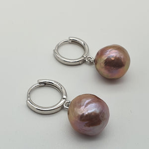 Edison Pearl Earrings, Sterling Silver