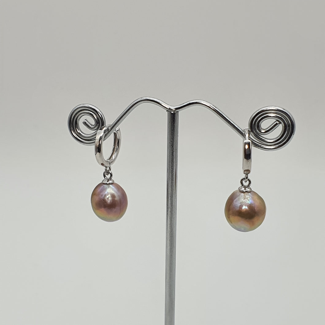 Edison Pearl Earrings, Sterling Silver