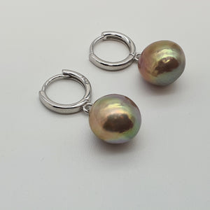 Edison Pearl Earrings, Sterling Silver