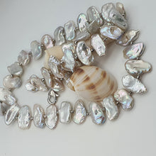 Load image into Gallery viewer, Freshwater Coin Pearl Silk Strand, Sterling Silver
