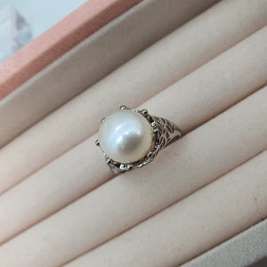 Large Freshwater Cultured Pearl Ring, Sterling Silver