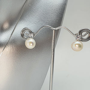 Freshwater Cultured Pearl Queen Set, Sterling silver