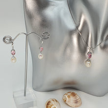 Load image into Gallery viewer, Freshwater Cultured Pearl pink Set, Sterling silver
