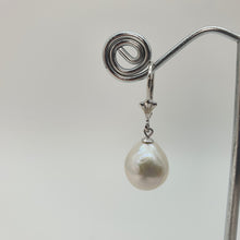 Load image into Gallery viewer, Edison Baroque Pearl Antique Hook Earrings, Sterling Silver
